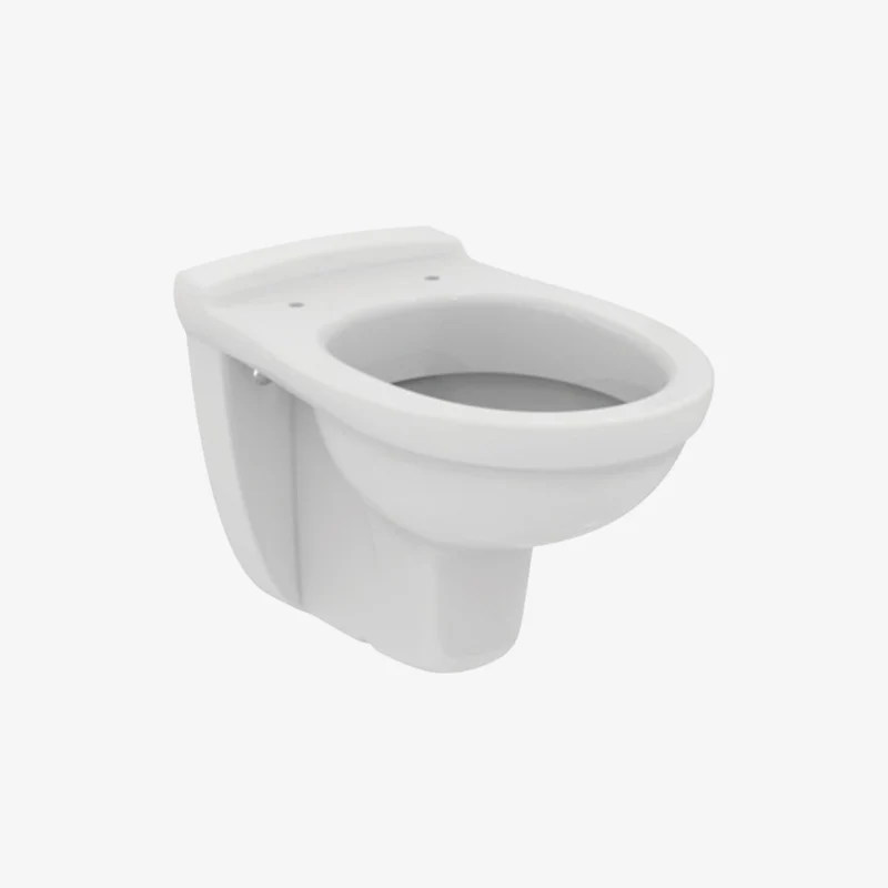 Ideal Standard San Remo White Glossy Ceramic Wall Hung WC Bowl with Horizontal Outlet 535 x 350 mm