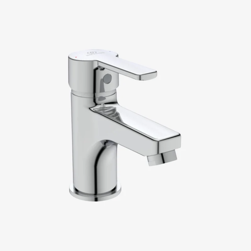 Ideal Standard Idealstream Solid Brass Deck-Mounted Chrome Basin Mixer with Pop-Up Waste 140 x 50 x 136 mm