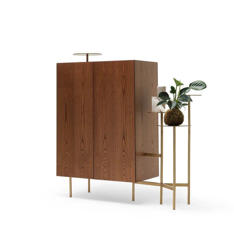 Oak Plated Storage Unit IKEBANA MADIA by Uto Balmoral for Mogg