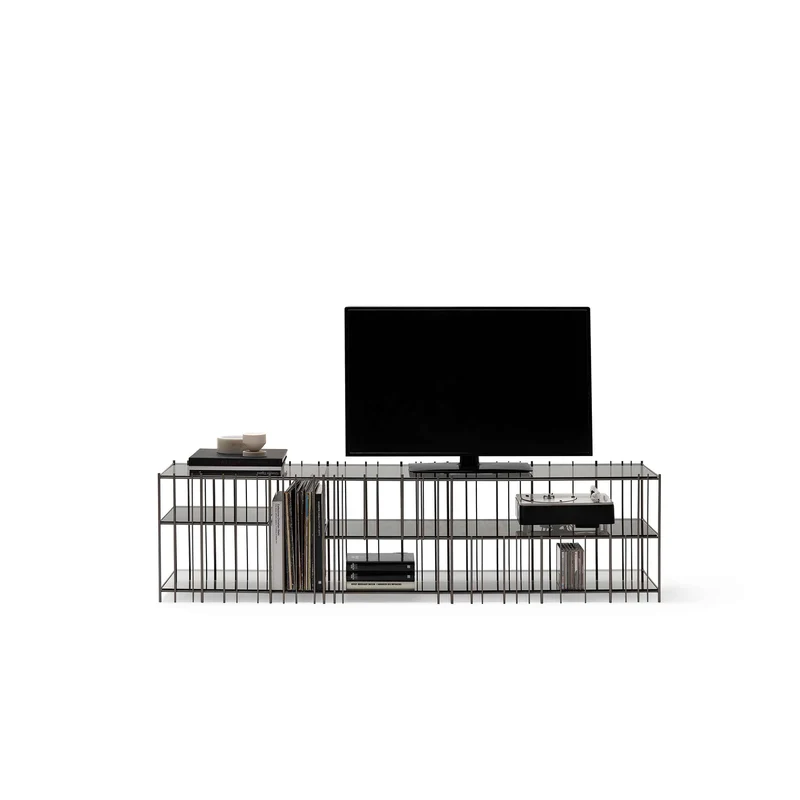 Metal TV Stand and Storage Unit METRICA PORTA TV by Ctrlzak Studio for Mogg