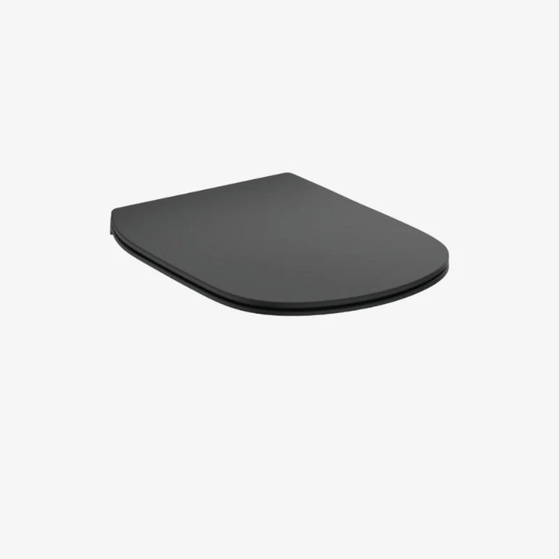 Ideal Standard Tesi Silk Black Duroplast Thin Soft-Close Toilet Seat & Cover 450 x 370 x 45 mm