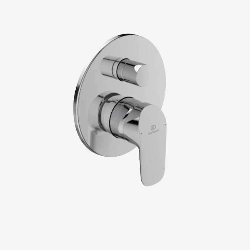 Ideal Standard Ceraflex Chrome Round Built-In Bath & Shower Mixer Kit 1+2 81 x 163 x 187.5 mm