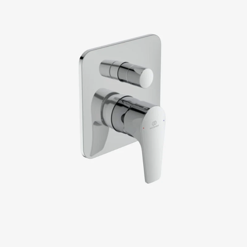 Ideal Standard Cerafine D Chrome Brass Square Concealed Built-In Bath & Shower Mixer Kit 1+2 88 x 163 x 200.5 mm