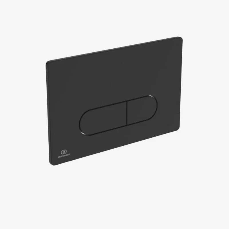 Ideal Standard Oleas M1 Rectangular ABS Plastic Silk Black Dual Flush Mechanical Flush Plate with Front or Top Mounting 234 x 154 x 8.5 mm