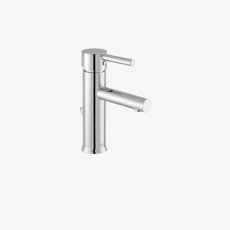 VADO Nuri Deck-Mounted Chrome Mono Basin Mixer with Pop-Up Waste 144 x 45 x 185 mm
