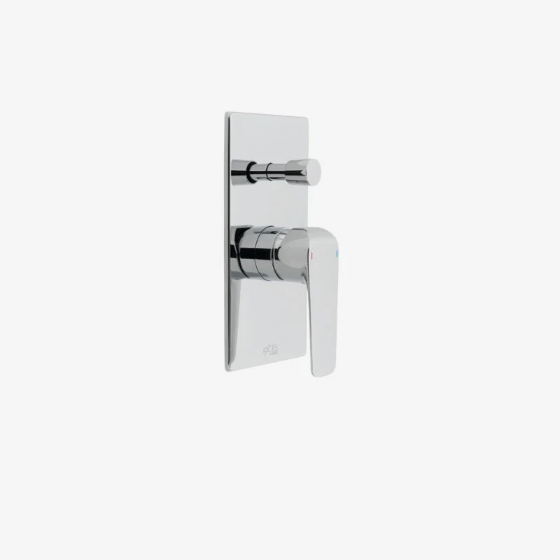 VADO Vala Chrome Rectangle Wall Mounted Concealed Manual Shower Valve with Diverter 112 x 100 x 185 mm