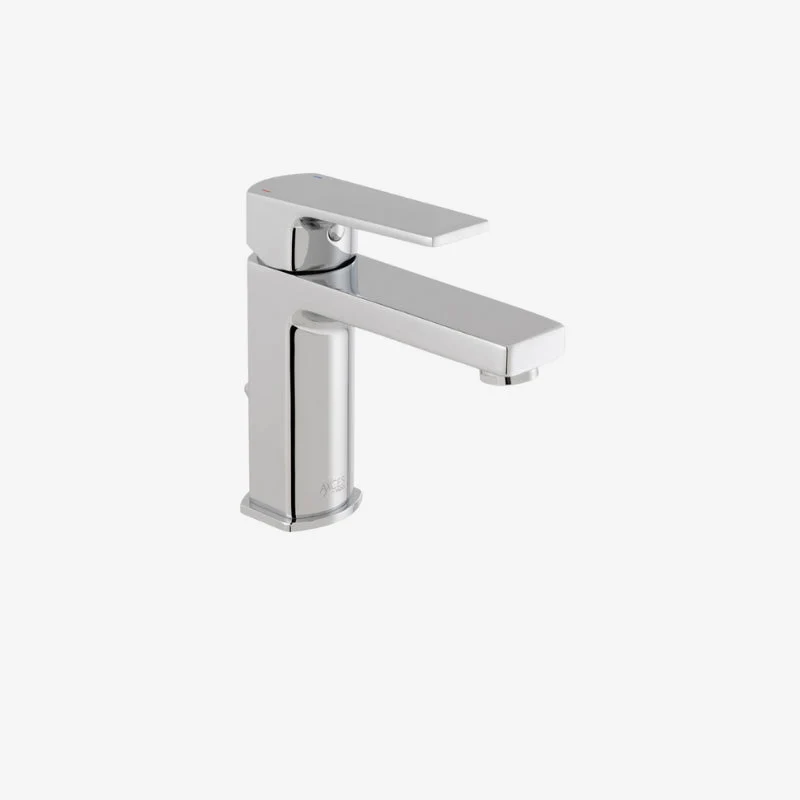 VADO Ekko Round Deck-Mounted Chrome Mono Basin Mixer with Pop-Up Waste 156.5 x 50 x 156 mm