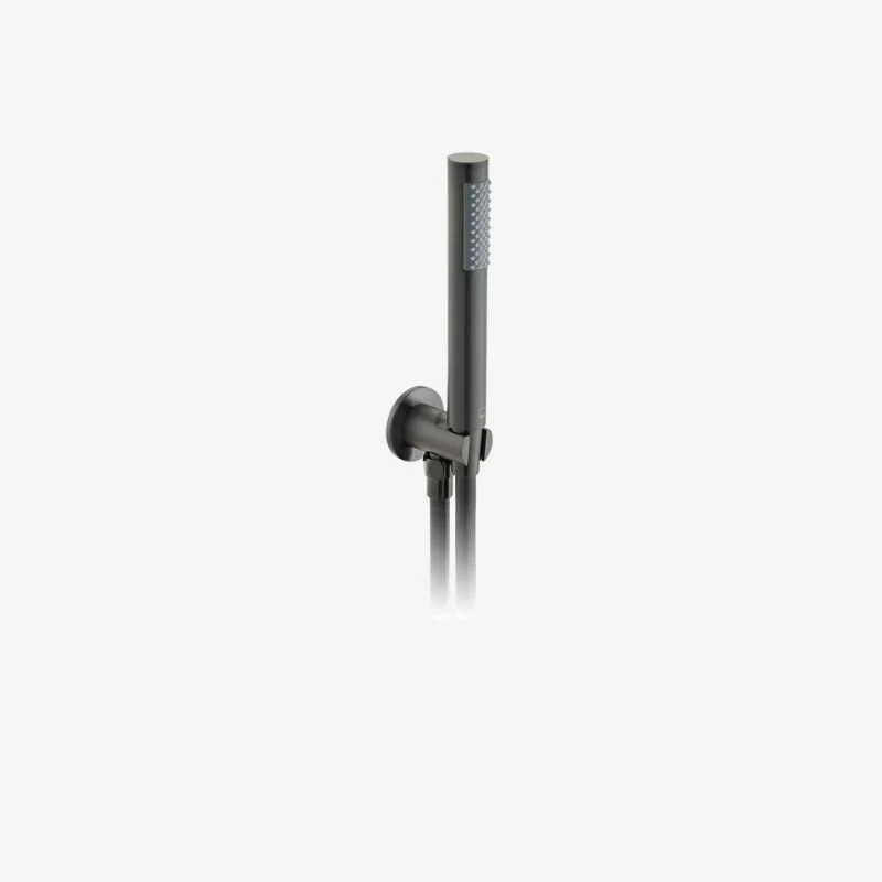 VADO Wall-Mounted Single-Function Hand Shower with 150 cm Hose, Bracket & Integrated Outlet 28 x 28 x 185 mm