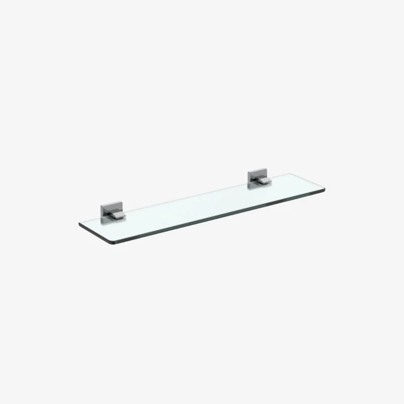 Ideal Standard IOM Chrome Glass Polished Frosted Square Wall Mounted Shelf 136 × 508 × 45 mm