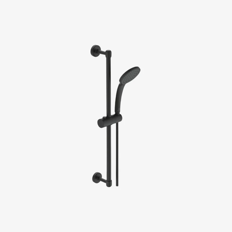 Ideal Standard Idealrain Soft Matt Black Metal Wall Mounted Shower Kit with 100 mm Hand Shower 1750 mm Hose & 337 mm
