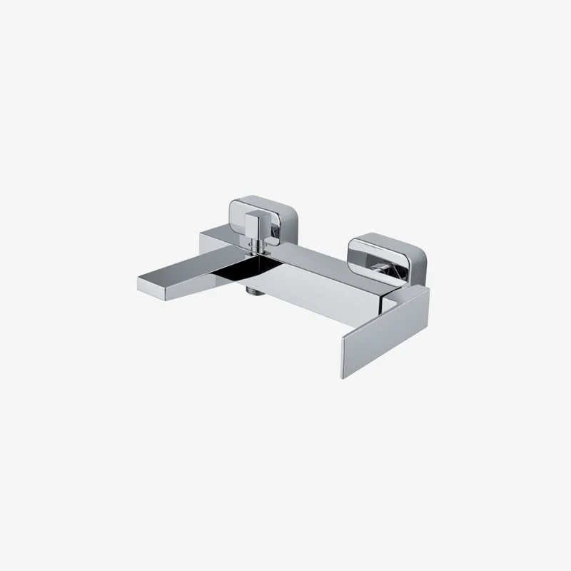 Webert Kube Chrome Wall Mounted Bath Mixer without Shower Set