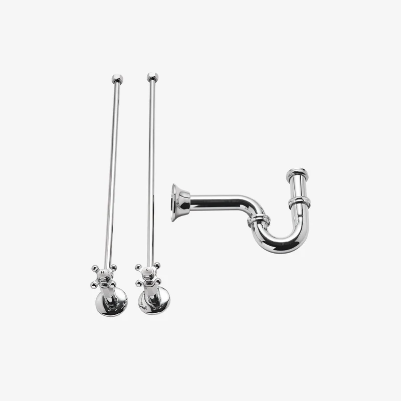 Devon&Devon Chrome Basin Mixer Installation Kit for 3 Tap Holes