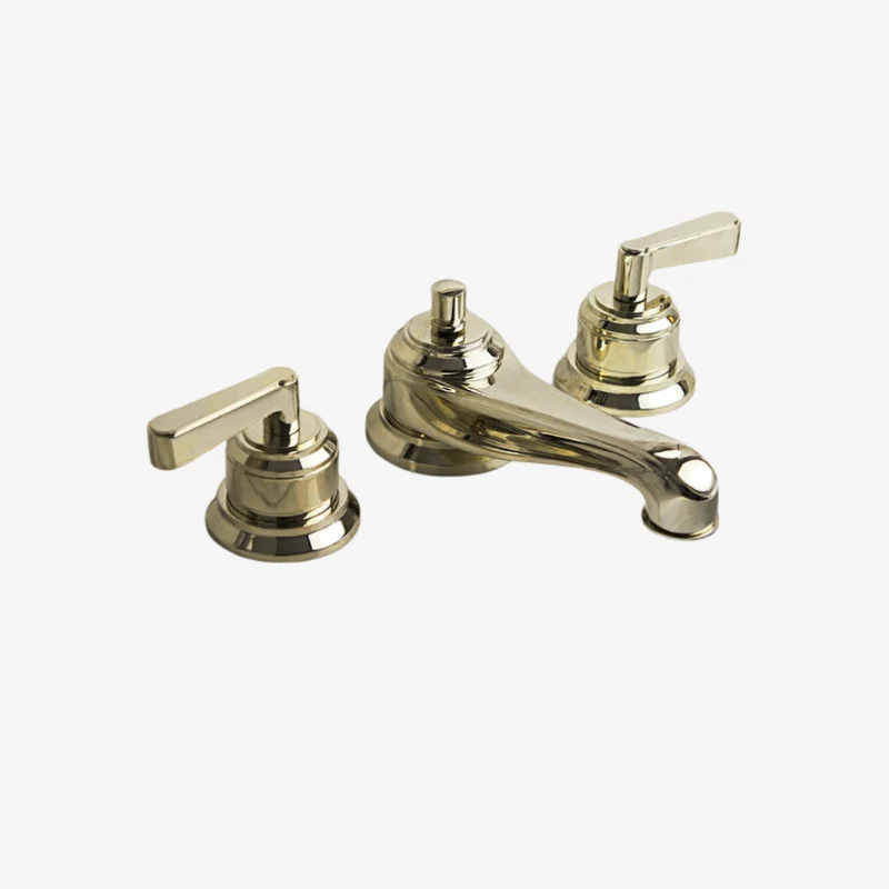 Devon&Devon Manhattan Brass 3-Hole Basin Mixer Light Gold 213 x 77 x 77 mm
