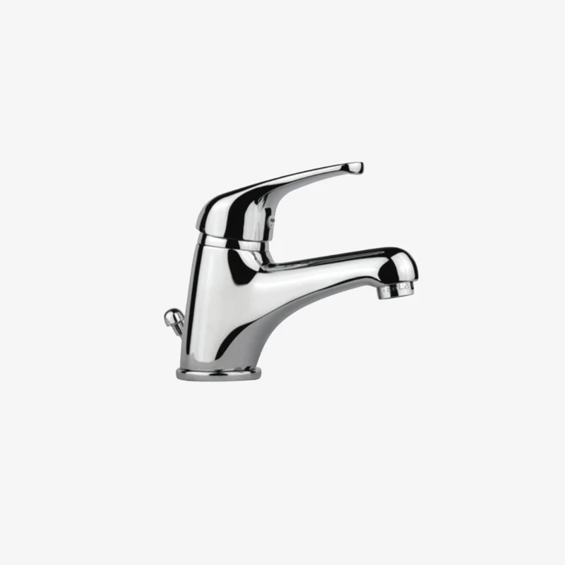 Webert King 1-Hole Deck-Mounted Chrome Basin Mixer with Pop-Up Waste 167 x 136 mm