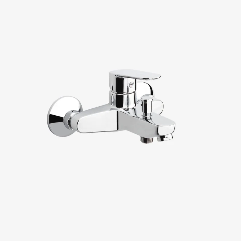 Webert Kevon Chrome Brass Wall Mounted External Bath Mixer without Shower Set 180 x 215 x 120 mm