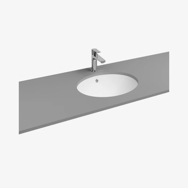 ISVEA Soluzione Ceramic Undercounter White Basin with Overflow without Taphole 423 x 523 mm