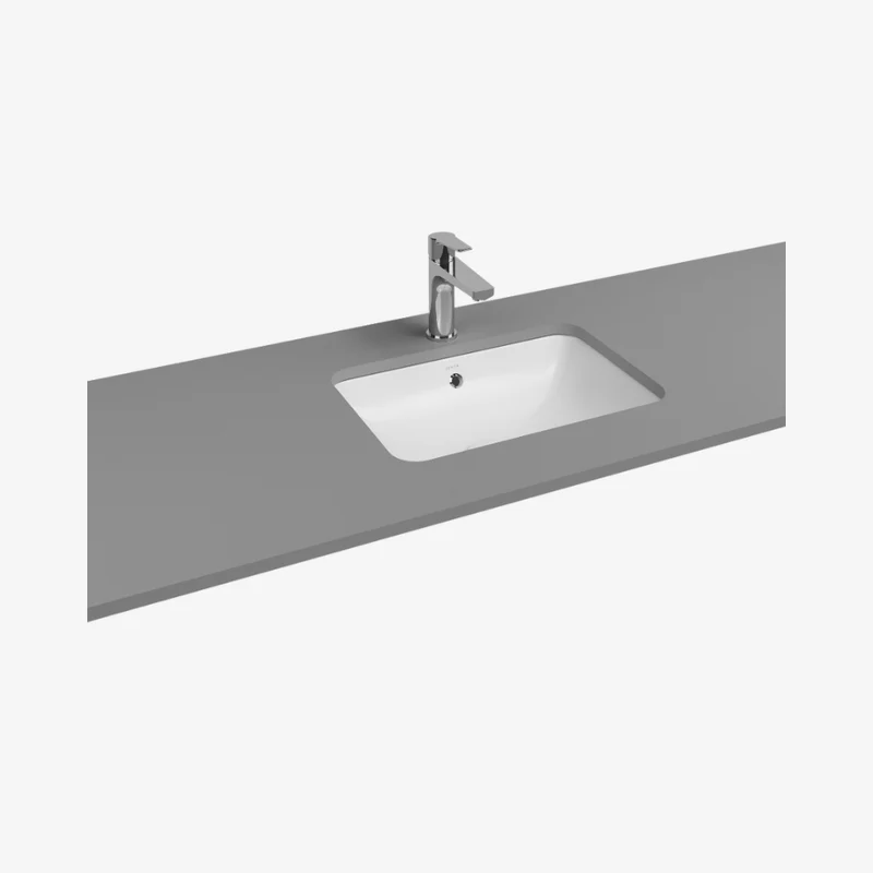 ISVEA Soluzione Rectangular Ceramic Undercounter White Washbasin with Tap Hole & Overflow 340 x 500 mm