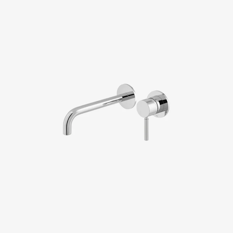 VADO Origins Slimline 2-Hole Wall-Mounted Basin Mixer Chrome 180 x 100 mm