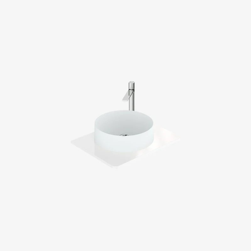 VADO Cameo Gloss White 600 mm Worktop 454 x 597 x 16 mm