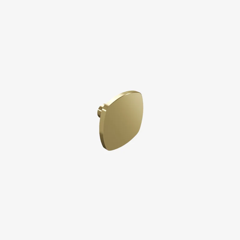 VADO Cameo Satin Brass Square Furniture Knob 26 x 47 x 47 mm