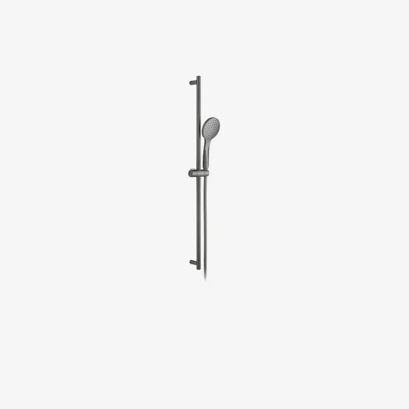 VADO Atmosphere Brushed Black Wall Mounted Single Function Air-Injection Slide Rail Shower Kit 110 x 900 mm