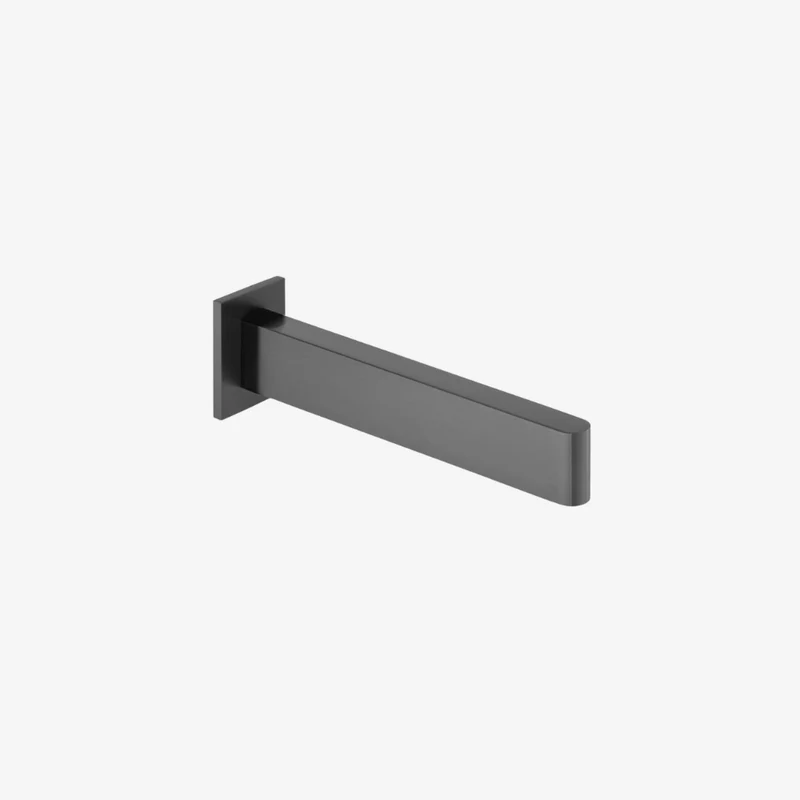 VADO Edit Brushed Black Brass Wall Mounted Bath Spout 200 x 40 x 60 mm