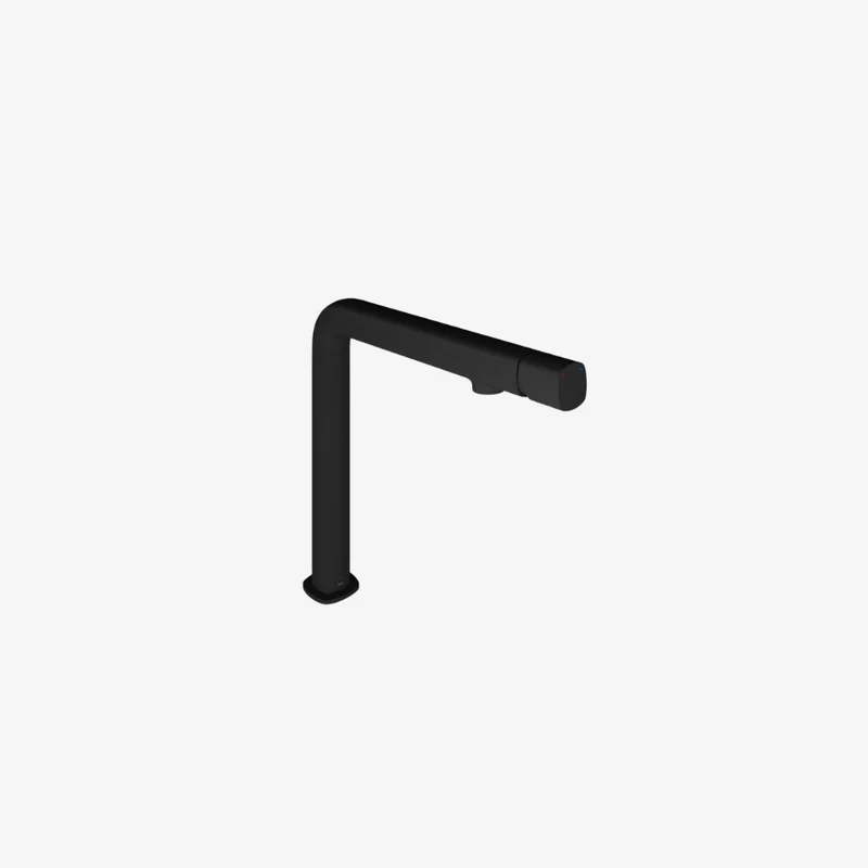 VADO Cameo Brass Deck-Mounted Kitchen Mixer Matt Black 331 x 34 x 305 mm