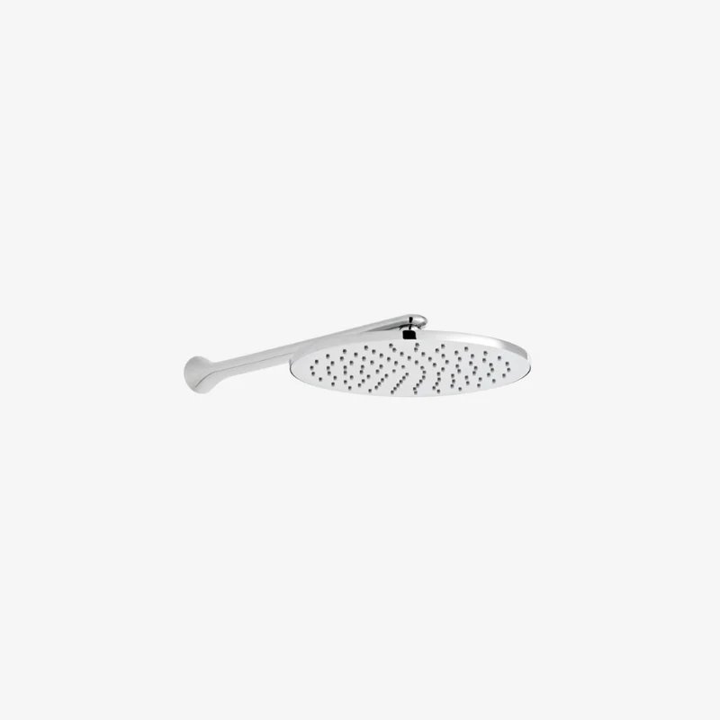 VADO Arrondi Chrome Round Wall Mounted Shower Head with Shower Arm 44 x 250 x 250 mm