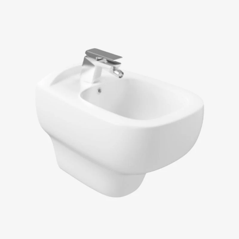 CLEA Chloe Ceramic Wall-Hung Bidet White with Single Top Hole 375 x 520 x 390 mm