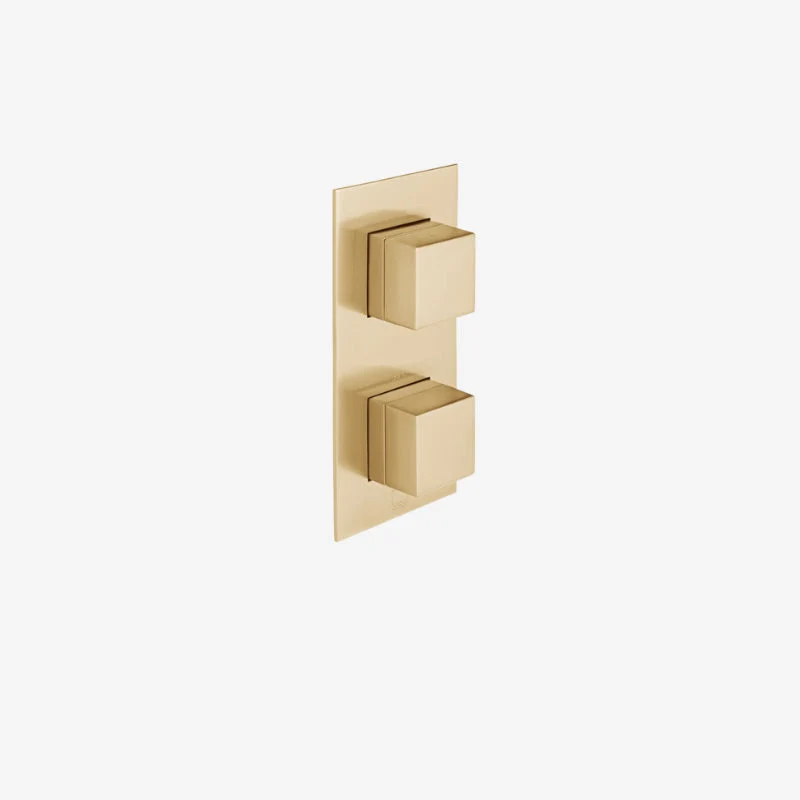 VADO Rectangle Wall Mounted 2-Outlet Thermostatic Shower Valve with All-Flow 125.5 x 80 x 170 mm