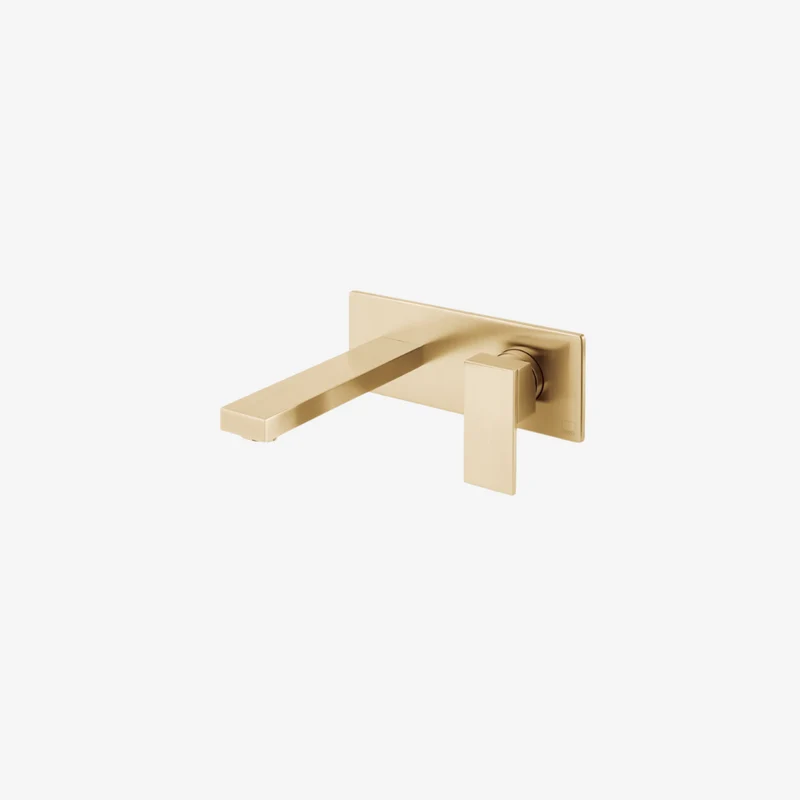 VADO Notion Brass Wall-Mounted Single-Lever Gold Basin Mixer Tap 180 x 200 x 80 mm