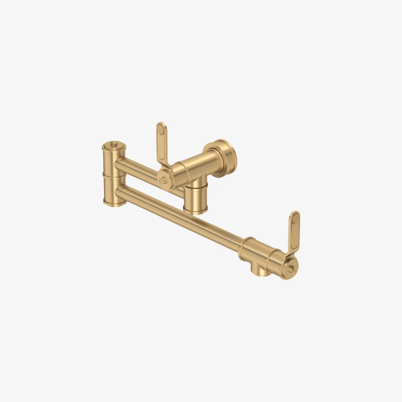 Perrin & Rowe Armstrong Wall-Mounted British Brassware Pot Filler 135 x 430 mm