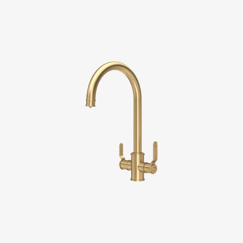 Perrin & Rowe Armstrong Brass Deck-Mounted 3-in-1 Instant Hot Sink Mixer 235 x 430 mm
