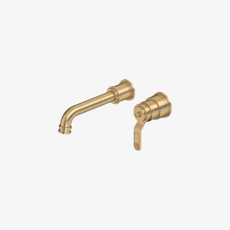 Perrin & Rowe Armstrong Wall-Mounted Single-Lever Basin Mixer with 177 mm Spout Reach