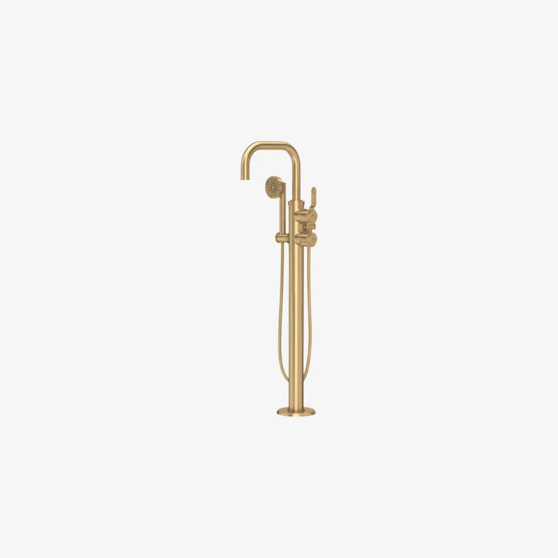 Perrin & Rowe Armstrong Brass Freestanding Thermostatic Bath Shower Mixer 333 x 200 x 958 mm