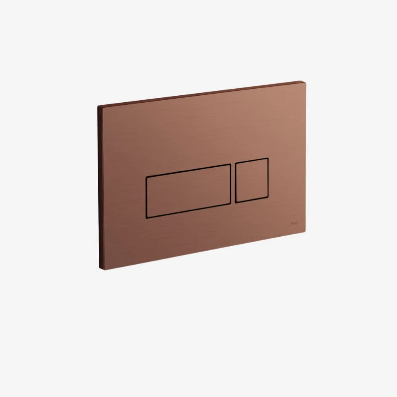 VADO Rectangular Wall-Mounted Dual Flush Pneumatic Flush Plate with Square Buttons 79 x 245 x 160 mm