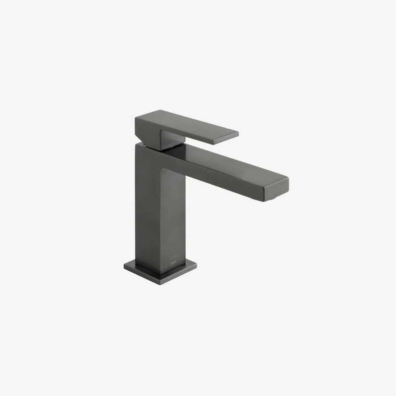 VADO Notion Slimline Brass Deck-Mounted Mono Basin Mixer Brushed Black 5 L/min 152 x 33 x 148 mm