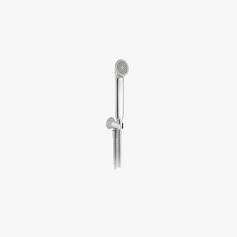 VADO Arrondi Chrome Wall Mounted Single Function Mini Shower Kit with Integrated Outlet & 150 cm Hose