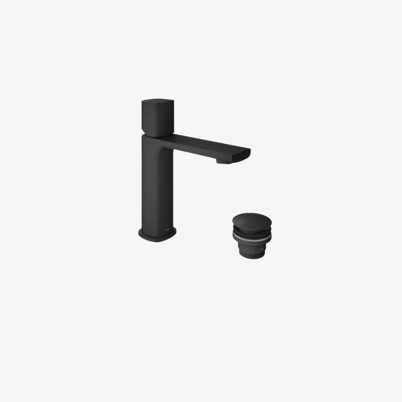 VADO Cameo 1-Hole Deck-Mounted Leverless Mono Basin Mixer with Universal Basin Waste 5 L/min 160 x 39 x 184 mm