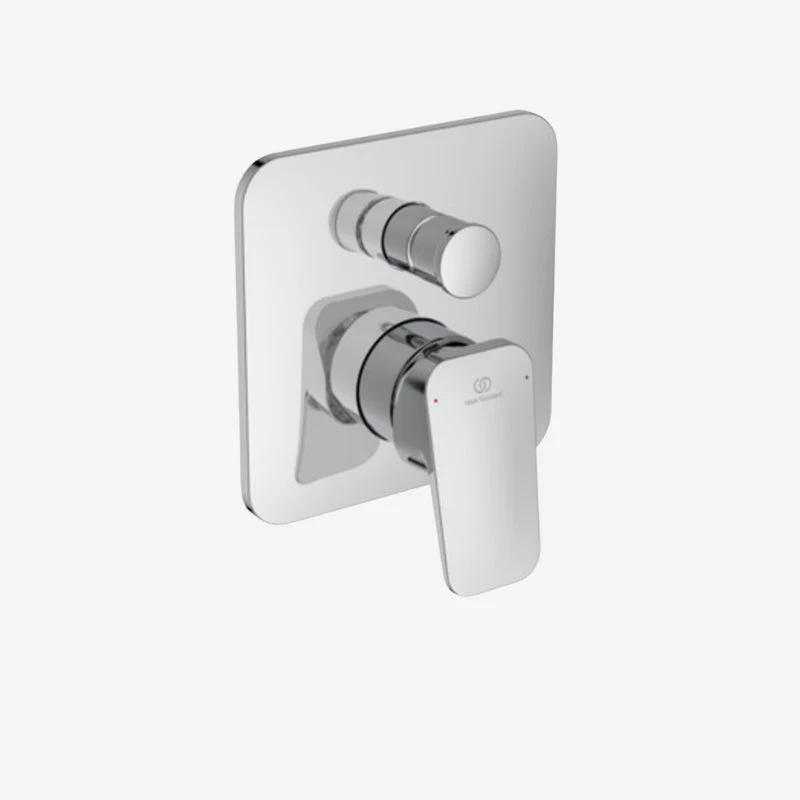 Ideal Standard Ceraplan Chrome Square Built-In Bath & Shower Mixer Kit 1+2 163 x 184.5 mm