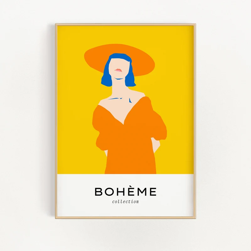 Boheme-Vår-Dam med en Hatt | Veska