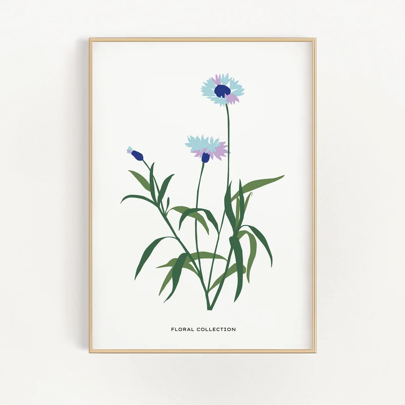 Floral Collection - Blå Blomma | Veska