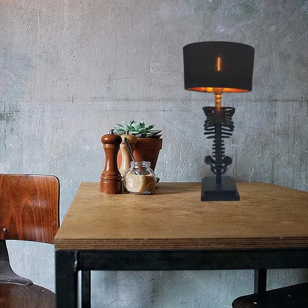 BoneLight - Mörk Skeleton Bordslampa Veska