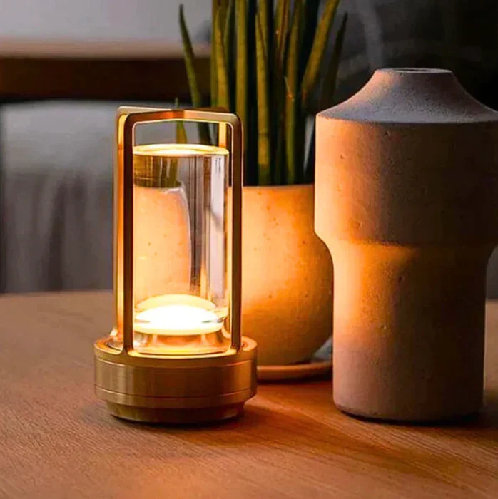 Kristallbordslampa Veska