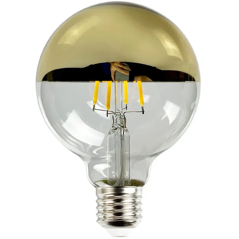 Vintage LED-lampa – Retro bordslampa med träbas | Veska