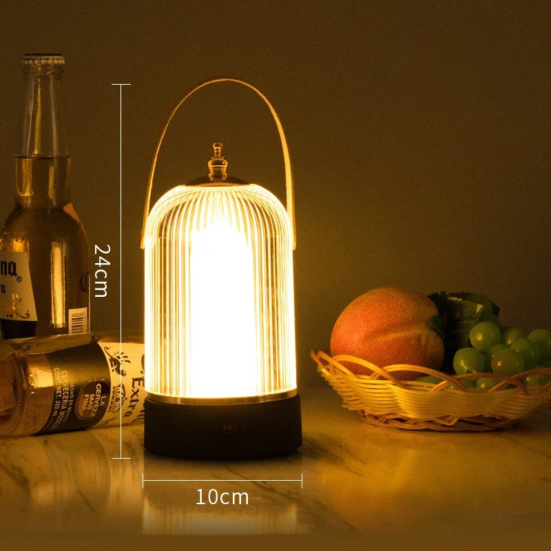 Bärbar Retro Fågelbur Bordslampa – Vintage LED Belysning i Klassisk Design | Veska