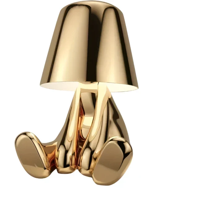 Modern LED bordsampa i skulpturdesign – Dekorativ staty lampa för vardagsrum | Veska