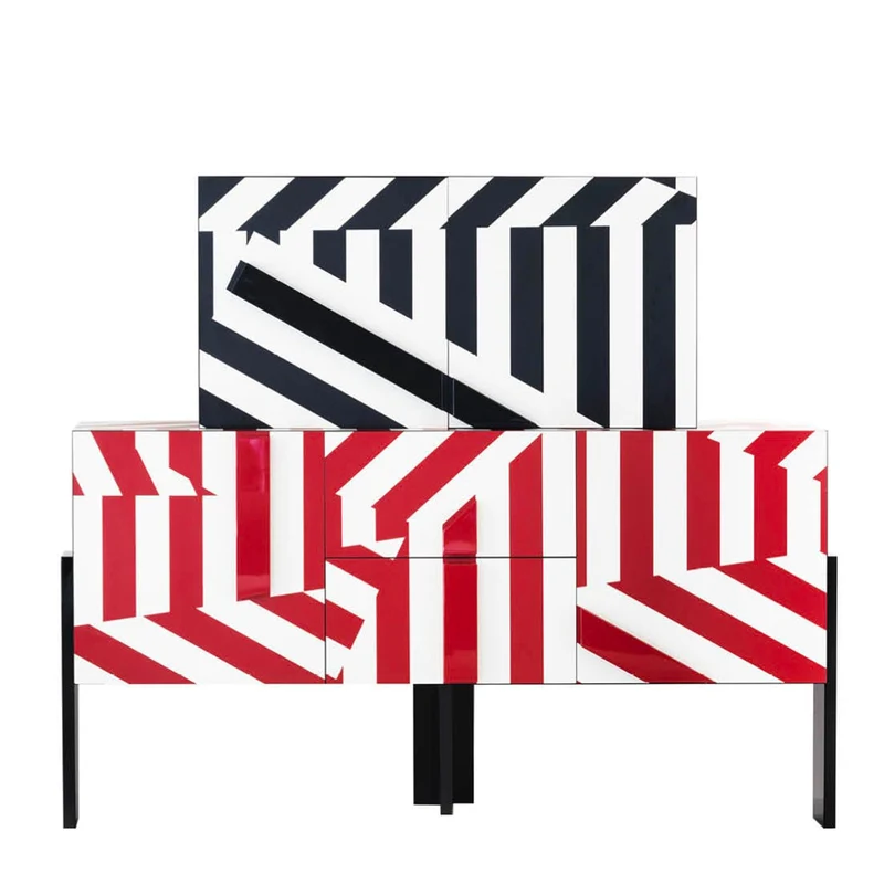 Cabinet ZIQQURAT 155x186 STRIPES by DriadeLab for Driade