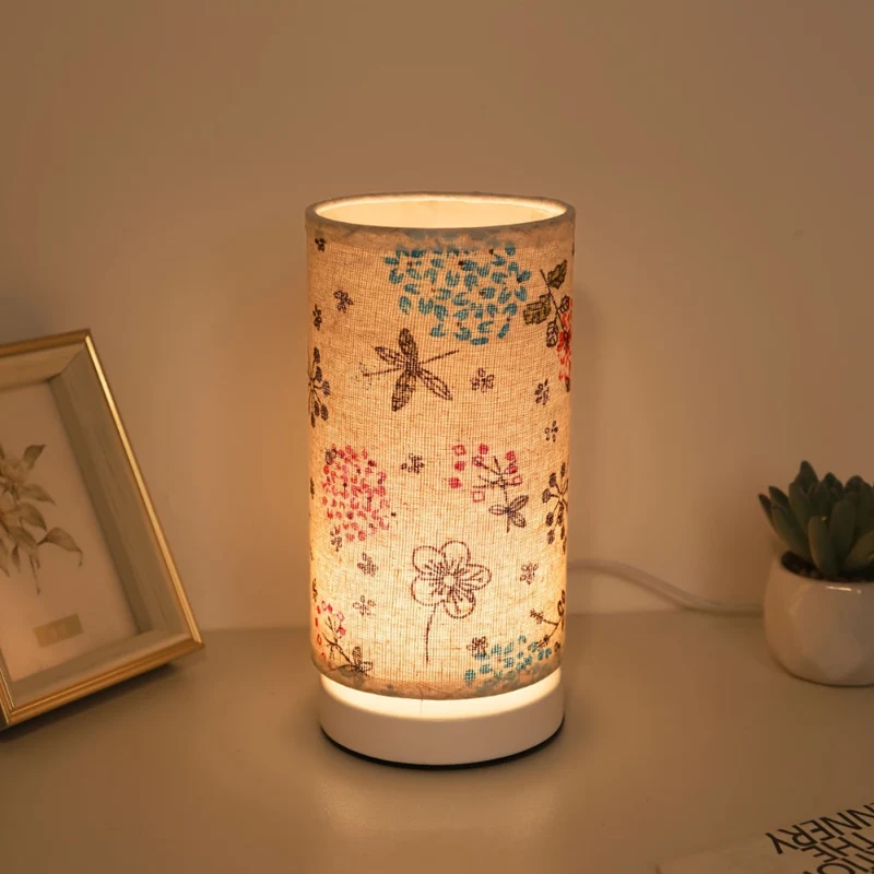 Botanisk Blommig Tyglampa Bordslampa | Veska