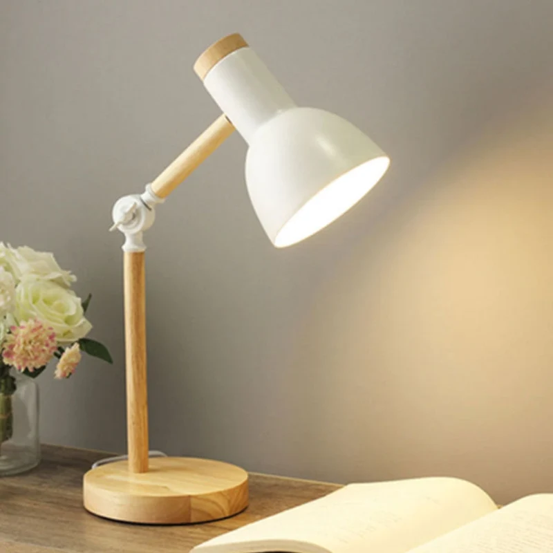 Nordic Iron Wood LED Bordslampa | Veska